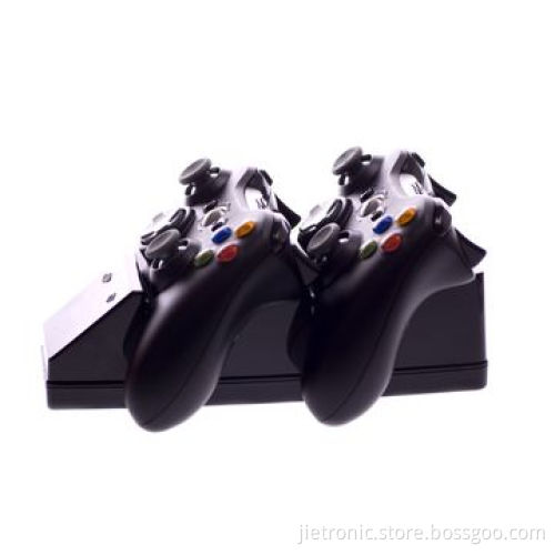 2 Pack for Xbox 360 Rechargeable Battery + Charging Station Black
